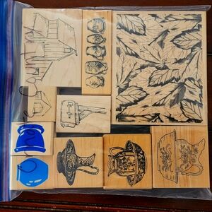 10 Country Design Rubber Stamp Set